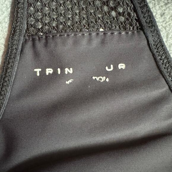 Trina Turk Retro Geometric Print Mesh Racerback Straps Sports Bra Womens L Black - Picture 6 of 10